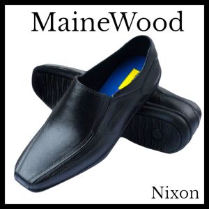 MaineWood Nixon Men’s waterproof Casual Slip on black Loafers Shoes