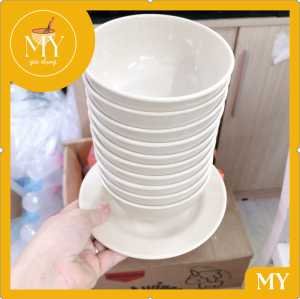 Set 10 chén cơm nhựa kích thước (11 x 5.5) dùng để ăn cơm ăn lẩu phù hợp cho gia đình hàng quán....Chén Nhựa melamine
