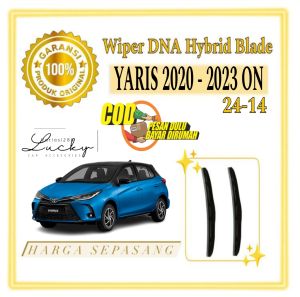 SEPASANG Wiper Hybrid Blade DNA Series Mobil Toyota Yaris 2022 ON Ukuran 24 14
