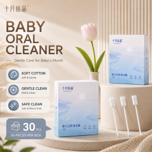 BE A BETTER MOM Pembersih Mulut Bayi 30pcs 👶 Baby Oral Cleaner Cotton Swab Tongue Gum Teeth Care 0-24M