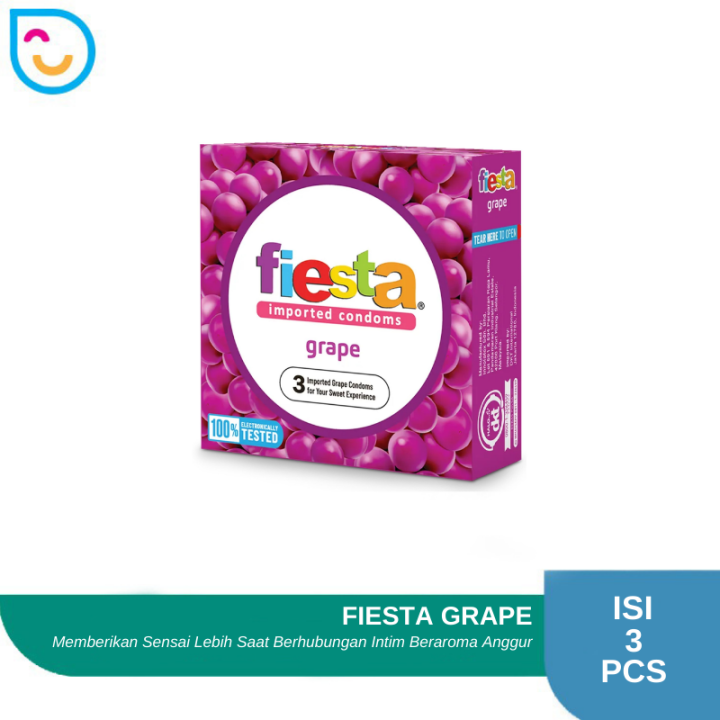 Kondom Fiesta Grape isi 3 Pcs - Kondom Rasa Anggur / Niqmat / BISA BAYAR DI TEMPAT