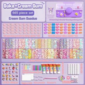 ✅【Local delivery】✅ DIY Phone Case Cream Glue Guka Large Sticker Set Kids Collage Stickers Guka Gift Pack Accessories Child Gift