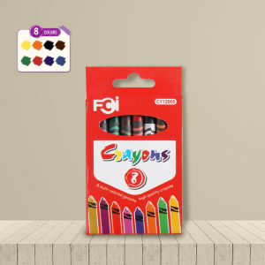 FCI Crayons 8 /16/24 Colors Non Toxic (8 available variants) Non-Toxic Washable Crayons Easy to Hold for Kids and Students