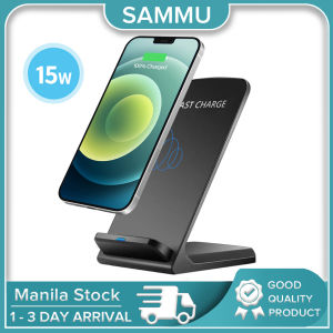 SAMMU 15w Qi Wireless Quick Charger Phone Stand Dock Holder for iPhone 13/12/11 Pro Max XR X XS 8/7 Plus Wireless Fast Charging Induction Charger Samsung S20 S10 S8 Note Xiaomi Mi 9/8