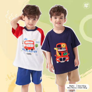 [OUTLET] Áo phông cộc tay cho bé mặc mùa hè BIGFOX MISS MEOW vải cotton mềm mịn 6 màu size trẻ em 345678 tuổi QATE 10