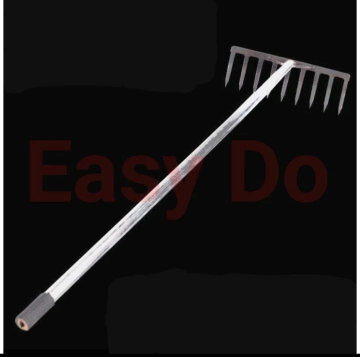 1.5 METER ( 9 TEETH ) Heavy Duty Metal Garden Rake /Besi Cakar Tanah ...
