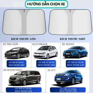 Tấm che nắng ô tô tiện lợi. Bạt che nắng xe hơi titan chống nắng tốt giảm nhiệt độ trong xe ô tô