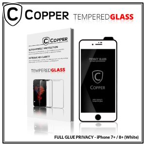 Iphone 7 Plus / 8 Plus- COPPER Tempered Glass Privacy Anti Spy (Full Glue)