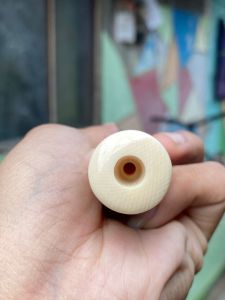 once pipa gg asli lokal model pucuk gemuk panjang 23cm lengkung bening mulus