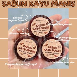 Sabun Kayu Manis | Cinnamon Herbal Soap for Itchy Skin Acne & Breakout 65 gr