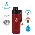 RECHARGE (17.6oz) 520ml | Wide Mouth with Flip Cap Vacuum Flask | Sports Gallery Aqua Tumbler Vacuum Insulated Double Wall Stainless Steel 18/10 Water Bottle | BPA Free | Outdoor Drinking Sports Thermo Hydro  | SGF01-520. 