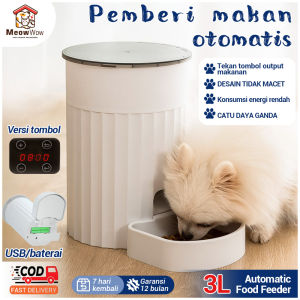 Meow Wow Automatic Pet Feeder APP WIFI Connect Kontrol Jarak Jauh Smart Pet Feeder 3 liter