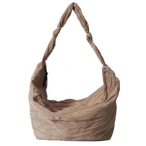 Fashion Nylon Adjustable Strap Dumpling Bags Pleated Crossbody Purse Casual Shoulder Purse for Everyday Use