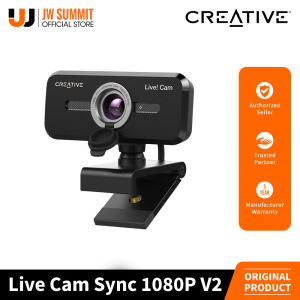 Creative Live Cam Sync 1080P V2 Full HD Webcam with Auto Mute and Noise Cancellation for Video Calls