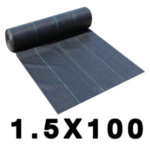 พลาสติกคลุมวัชพืช ซึมผ่านได้ ผ้าคลุมดิน(เกรด A) คลุมดิน ผ้าคลุมหญ้า พลาสติกคลุมดิน ผ้าคลุมวัชพืช คลุมวัชพืช5/100 ม ความยาว1.5ม สามารถใช้งานได้3-4ปี