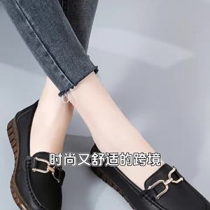 G7 Cross-Border Genuine Leather Loafers for Women Spring and Autumn New Style Flat Versatile Soft Sole Maternity Loafers Shallow Mouth Mom Shoes Single Shoes 7/7