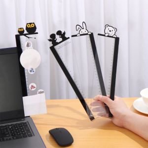 Acrylic Computer Side Panel PC Screen Stationery Remind Memo Pad Desktop Plastic Holder Message Memo Board Label sticker