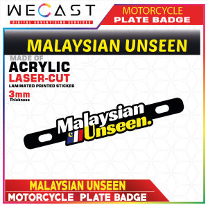 WECAST MALAYSIAN UNSEEN GROUPS MOTORCYCLE PLATE ACRYLIC BADGE 3MM ACRYLIC BASED AND LAMINATED PRINT DESIGN STICKER