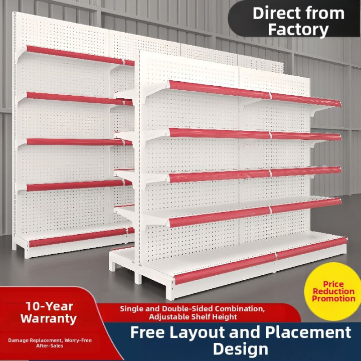 Racking Commodity Supermarket Display Shelf, Cold‑Rolled Steel Retail Storage Rack ...