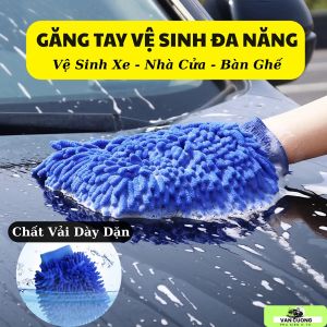 Găng Tay Rửa Xe Bao Tay Thiết Kế Chuyên Dụng Bằng Nhung Dùng Để Lau Rửa Làm Sạch Ô Tô Không Rụng Lông