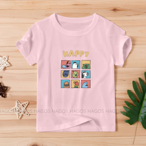 kaos t-shirt atasan baju anak cewek cowok laki perempuan lengan pendek katun lucu cute 3-13th