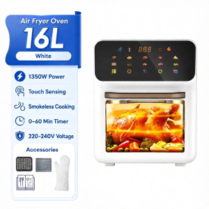 16L Air Fryer Oven With Touch Led Screen Large Capacity Oven With Visual Window No Oil Fume Household Microwave