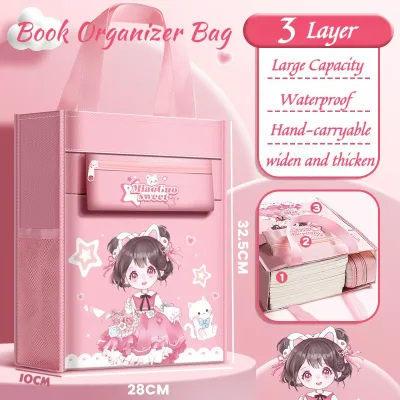 Tote Hand Bag Book Bag for School File Organizers File Bag Folder Document Organizers Student Bag