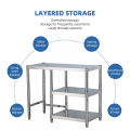 Gas Stove Rack Stand With Lababo Organizer Stainless Steel Kitchen Table Double Burner Storage Rack Shelf. 