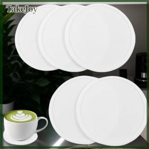 TakeJoy Non Slip Silicone Drink Coasters Large Black Cup Coaster Set For Outdoor Drinks Anti Stain Heat Resistant - Cup Tab