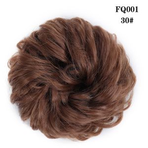 Women Hair Ring Wig Hair Extension Pad Natural Smooth Short Wig Ball Hair Ring Bun Messy Scrunchies with Elastic Band Natural Fake Hair Colored Black Purple Pink Green