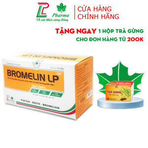 Viên uống giảm phù nề Bromelin LP Pharma- Thành phần chiết xuất quả dứa rutin C giúp giảm sưng viêm họng bầm tím hiệu quả - Hộp 100 viên