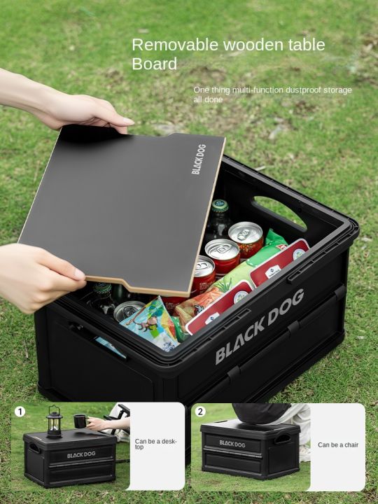 Blackdog%20PP%20Folding%20Storage%20Box%20Portable%20Foldable%20Multipurpose%2023/45L%20Collapsible%20Black%20Storage%20Container%20With%20Wood%20Table%20Board%20Outdoor%20Camping%20Equipment%20-%20Image%204