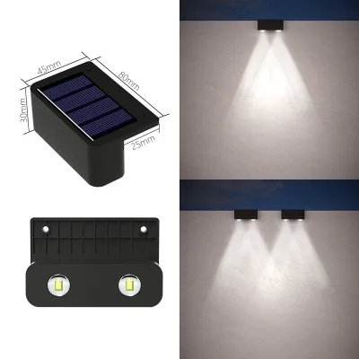 3LED Solar Wall Lamp Outdoor Waterproof Garden Lights Waterproof Stairs Light Balcony Decorative For Yard