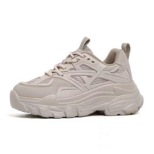 DEVOUE #049【Free Box】Sepatu Sekolah Wanita Sepatu Sneaker Casual Style Korea Semi Formal Tinggi 4CM