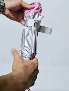 Foldable Short Umbrella Extra Large Silver UV Umbrella Strong & Durable