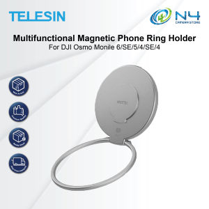 TELESIN Multifunctional Magnetic Phone Ring Holder 360 Degree Magnet Finger Ring Grip Stand Holder Compatible with Osmo Mobile 6 5 4 F7-R8-01-TDJ