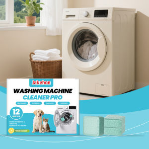 12PCS Washing Machine Cleaner Tablets - Deep Clean Drum Remove Odor & Limescale - Safe for Front/Top Load Washers - Easy To Use