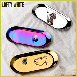 Lofty White ถาดเค้กผลไม้สแตนเลสจานรับประทานอาหารสีทองสไตล์นอร์ดิก