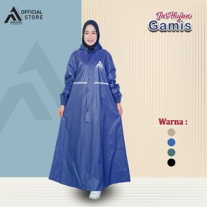 Jas Hujan Gamis Wanita Syari Dewasa Anti Rembes by FAFA Premium Raincoat Mantol Mantel Hujan Jumbo