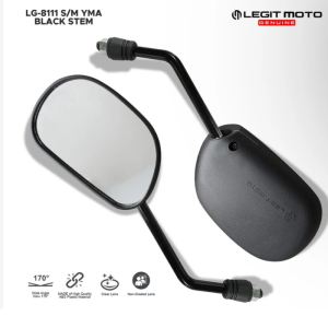RUSI ROYAL 125 SIDE MIRROR CHROME/BLACK STEM LEGITMOTO ROTATABLE (WALANG GRADO) 1PAIR 8109