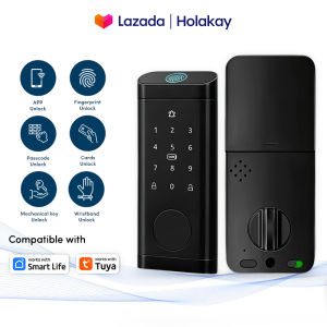 Keyless Entry Smart Door Lock Electronic Keypad Samrt Lock Deadbolt Fingerprint Door Lock Smart Locks for Front Door Auto Lock APP One-time Passcode with Bluetooth Control Zinc Alloy IP54 Waterproof