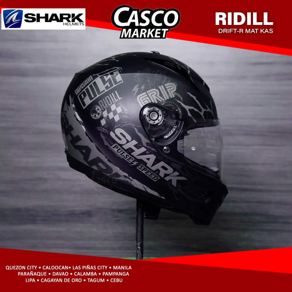 SHARK RIDILL 1.2 DRIFT R MAT KAS FULLFACE DUAL VISOR MOTORCYCLE