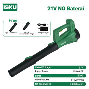 ISKU 650W Mesin Blower Baterai Cordless Portable Blower 21V Turbo Blower Angin Blower Cordless