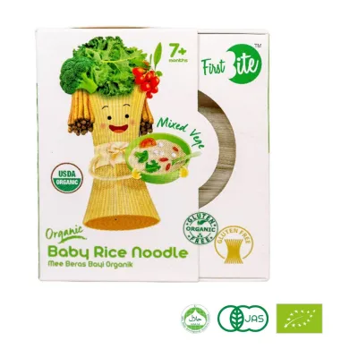 First Bite Organic Baby Rice Noodle (Gluten Free) - Mixed Vegetables