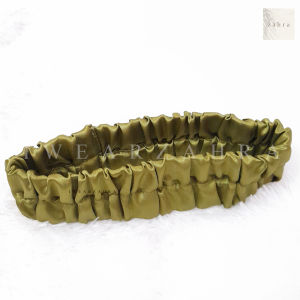 BANDANA SERUT GLOSSY - Bandana korea puff headband ruffle kerut satin silk kilap accessories awan aksesoris wanita