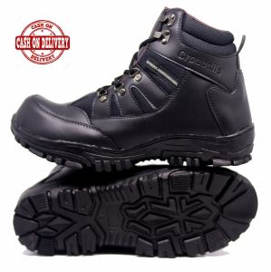 COD Safety Boots STEEL TOE Pria Crocodile Armor Sepatu Bikers Hiking touring tracking
