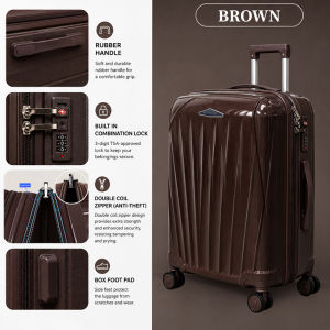 ACTIVEONE SKY TRAVELLER SKY394 PP Luggage Large Storage Capacity Ergonomic Grip Anti Theft Suitcase (20Inch+24Inch+28Inch) - Fulfilled by ACTIVEONE