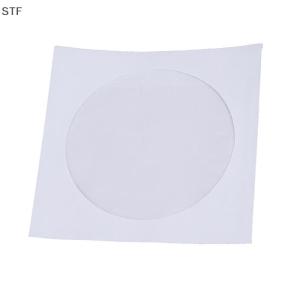 STF ซองใส่ซองใสพร้อมฝาปิด ถุงกระดาษพับสีขาว บรรจุแผ่นซีดี ดีวีดี 50 ชิ้น