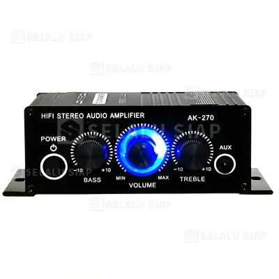 Bluetooth HiFi Mini Stereo Mobil Power Amplifier Ak380 Ak370 Ak170 AK160 HiFi Mini Stereo Bluetooth Car Amplifier Treble Bass Booster Speaker support AUX masukan