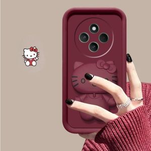 เคสโทรศัพท์ VIVO IQOO Z10 iqooz10 5G Hellokitty ยืนกระจกการ์ตูนปลอกอ่อนปกป้องเลนส์กันกระแทกฝาหลัง2025